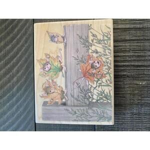 House Mouse Autumn Wardrobe 2007 wood block rubber stamp